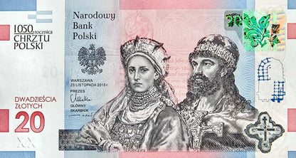 20 zł Chrzest Polski - banknot kolekcjonerski
