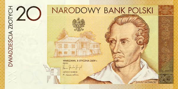 20 zł Juliusz Słowacki - banknot kolekcjonerski