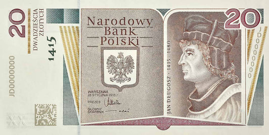 20 zł Jan Długosz - banknot kolekcjonerski