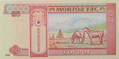 20 Tugrik - Mongolia - 2018 rok