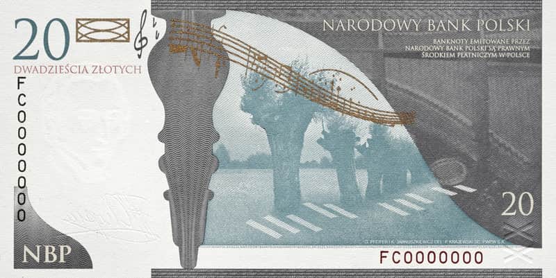 20 zł Fryderyk Chopin - banknot kolekcjonerski